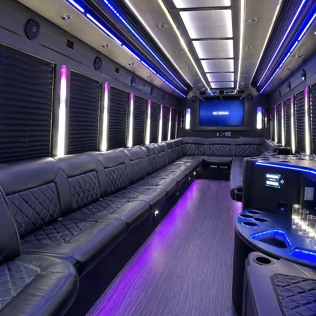 Alexandria alexandria concert party bus rental party bus interior