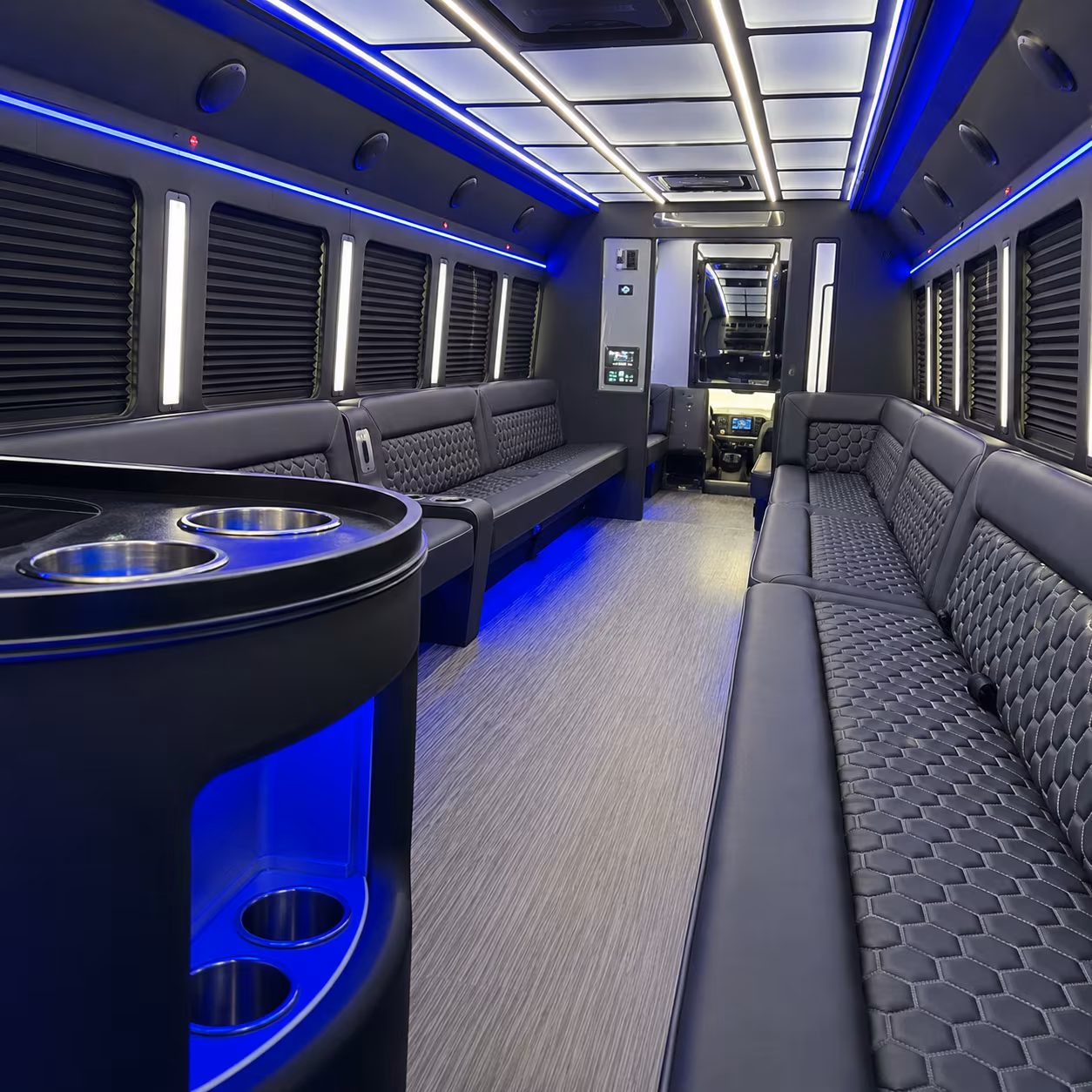 Alexandria Concert & Music Festival Transportation party bus interior