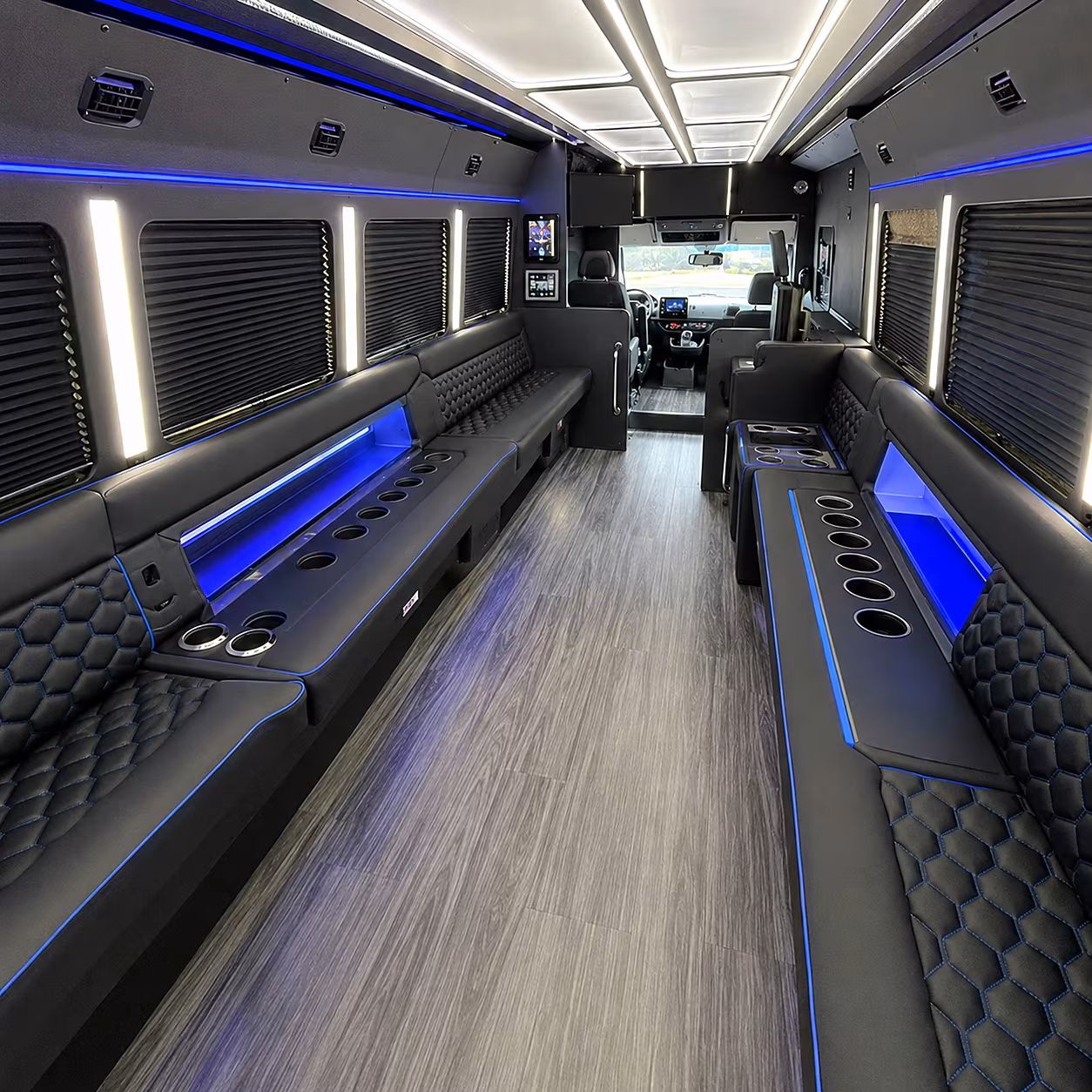 Alexandria Private Event Transportation onboard seating