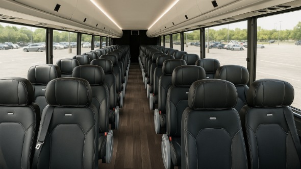 Interior of Charter Bus Company Alexandria's 25 Passenger Minibus in Alexandria