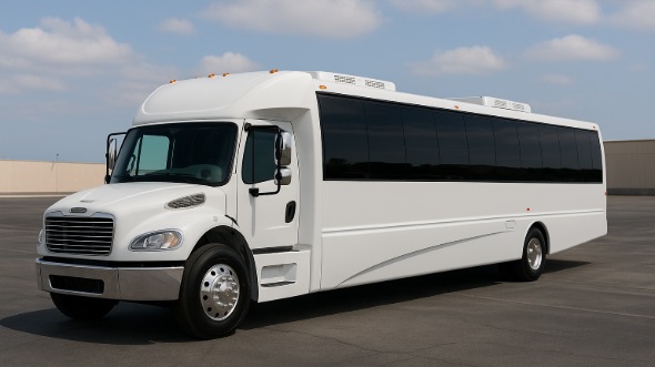 Exterior of Charter Bus Company Waldorf's 25 Passenger Party Bus in Waldorf