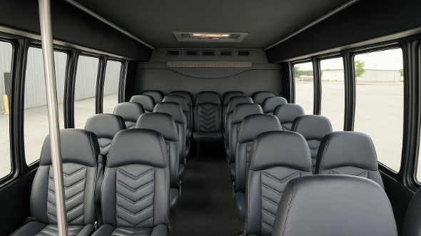 Interior of Charter Bus Company Alexandria's 30 Passenger Minibus in Alexandria