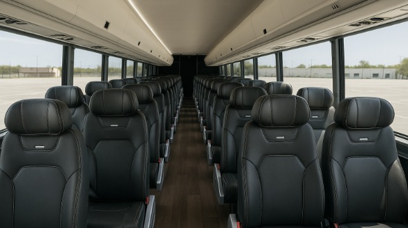 Interior of Charter Bus Company Alexandria's 35 Passenger Minibus in Alexandria