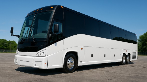 Exterior of Charter Bus Company Richmond's 50 Passenger Party Bus in Richmond
