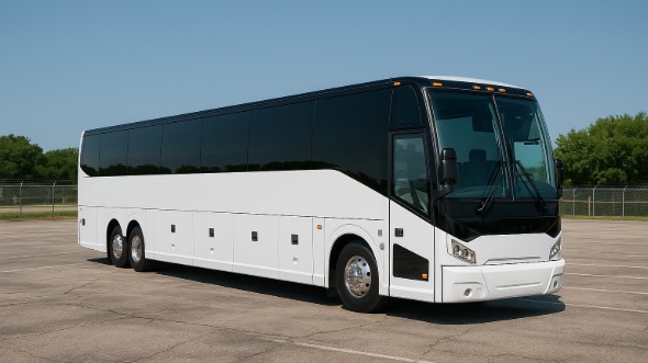 Exterior of Charter Bus Company Alexandria's 56 Passenger Charter Bus in Alexandria
